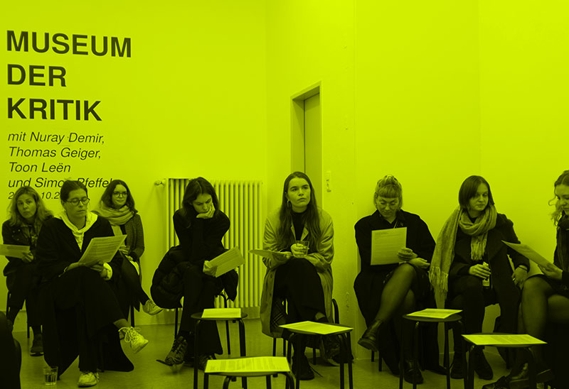 Museum der Kritik, group project 2019, curated by students of Curatorial Studies