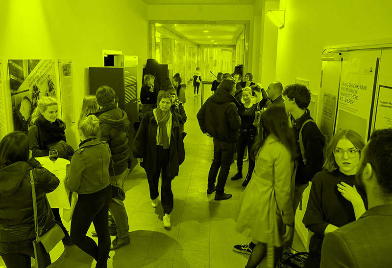 Ausstellungseröffnung in der Studiengalerie 1.357 der Goethe Universität, 2019